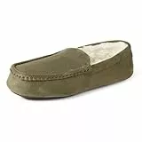 Amazon Essentials Herren Mokassin Slipper, Dark Olive Microsuede, 8