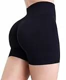 Sunzel Damen Biker-Shorts mit verstecktem Scrunch Butt Lifting und Bauchkontrolle, Netzstoff, atmungsaktiv, Yoga-Shorts für Workout, Laufen, Schwarz, X-Groß
