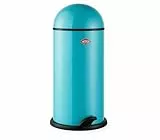 WESCO 120531-54 Capboy Tretmülleimer Max 22 Liter – Hochwertiger Mülleimer mit Fußpedal & Metalleinsatz – Robuster Abfallsammler aus Stahlblech – Farbe Türkis