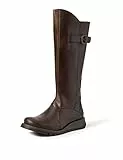 FLY London Damen Mol 2 Langschaftstiefel, Braun Dkbrown 004, 41 EU