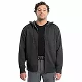 Wrangler Herren Full Zip Hooded Sweatshirt with Front Pouch Pocket Kapuzenpullover, Dunkelgrau meliert, X-Large