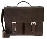 Leonhard Heyden Leder Aktentasche Businesstasche mit Laptopfach Salisbury Aktenmappe 2 Fächer 7611 Rotbraun dunkelbraun