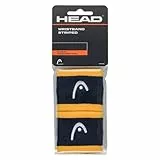 HEAD Wristband Striped 2.5 inch, Navy/Banana