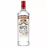 Smirnoff Red Label No.21 Vodka, Premium - Wodka, amerikanischer, handgefertigt in den USA, 37,5% vol, 1000ml Einzelflasche