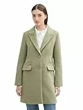 TOM TAILOR Denim Damen Mantel mit Reverkragen,35920 - Greyish Green Melange, XL