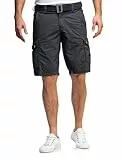 Timezone Herren Cargo Shorts 24-10054 MaguireTZ mit Gürtel und Seitentaschen Blue Minimal W33