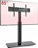 AOKCOS TV Ständer Bodenständer Höher 1.6m für 43-75 85 Zoll Fernseher, Neigbar Schwenkbar Höhenverstellbar Fernsehständer, Universal TV Standfüße Standfuss Max VESA 600x400mm 50KG (Schwarz)