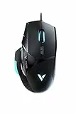 Rapoo VPRO VT900 kabellose Gaming Maus, programmierbare Tasten 12.400 DPI Sensor LED-Multi-Color Beleuchtungssystem ergonomisch für Rechtshänder PC & Mac - schwarz
