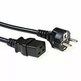 ACT Netzkabel C19 Buchse auf CEE7/7 Stecker, Kaltgerätekabel 1.5m, IEC 60320 Netzkabel, für USV und Server – AK5411