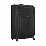 WENGER Sion Large Weichschalenkoffer mit 4 Rollen, Trolley, Groß, 114 (126) l, Erweiterbar, Damen Herren, Reisen Urlaub, Schwarz, 653588