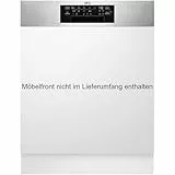 AEG Teilintegrierter Geschirrspüler 60 cm, Spülmaschine Serie 5000: AirDry Kein Nachtrocknen, Energieklasse B, Besteckschublade, 44 dB, Wasserstopp, 14 MG, FES7572APM