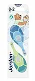 Jordan ® | Step 1 Baby Zahnbürste | Baby Zahnbürste 0-2 Jahre | Die Original Kleinkindzahnbürste mit extra weichen Borsten und weichem Beißring für Babygummis und Easy Grip | Gemischt | 2-pack