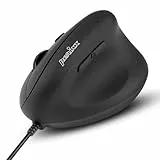 Perixx PERIMICE-508 Programmierbare Ergonomische Maus -Vertikal - Schnurgebunden - 1000/1600 dpi - Ideal gegen Maus-und Tennisarm