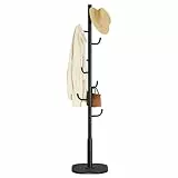 SONGMICS HOME Garderobe in Kaktus-Form, Kleiderständer, freistehende Garderobe, 8 Haken mit nach oben gebogenen Enden, 175,3 cm hoch, für Kleidung, Hüte, Taschen, tintenschwarz RCR039B01