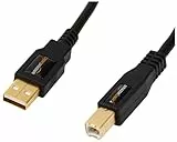 Amazon Basics USB-Kabel, USB-A auf USB-B-Stecker, USB 2.0, Anschlüsse vergoldet, 1.8 m, für Drucker