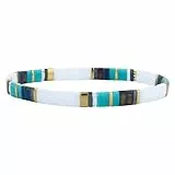 KELITCH Frauen Armband Stretchy mit Tila Perlen Strang Armband Trendy täglichen Schmuck für Frauen stapelbar Armband Freundschaft Geschenk (08L)