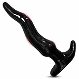 BDSMAGE Analplug Butt Plug, Sexspielzeug für Paare extrem sex, SM Spielzeug Sex Toy, Gebogener Anal Dildo,Schwarz G Punkt und Prostata Penis Dildo，Sexspielzeug für Männer Frauen (S)