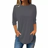 HOOUDO Angebot des Tages Blitzangebot Vintage Klamotten Damen Top Hängerchen Damen Pink Damen Oberteile Bauchfrei T-Shirt Musselin Bluse Damen Blau Opus Bluse Damen Mein Bestellung Sale