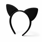TK Gruppe Timo Klingler Catwomen Katzen Haarreif Ohren Kostüm für Damen - schwarz Haarband für Fasching & Karneval - Haarband Katzenohren für Erwachsene & Kinder
