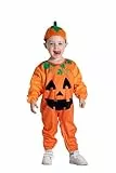 Ciao- Halloween Kürbis Kostüm Verkleidung Strampler Baby (Größe 2-3 Jahre) mit Haube