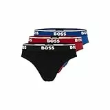 BOSS Herren 3er-Pack Klassische Stretch-Slips mit normaler Passform Slip, Rot/Marineblau/Schwarz, X-Large