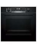 Bosch HBG578BB3, Serie 6, Einbau-Backofen, 60 x 60 cm, Pyrolyse-Selbstreinigung, Air Fry Funktion, 3D-Heißluftfunktion, Soft Close, Hydrolytische Reinigungshilfe, Automatikprogramme, Versenkknebel