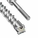 SDS Max Bohrer 42 x 600mm,Betonbohrer mit 4 Hartmetall Schneiden und Doppelwendel,Hammerbohrer Für Beton,Stein,Naturstein