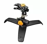 Fiskars Pulsierender Sprinkler XL, On/Off-Ventil, Mit Sprühbildkontrolle und Rotationskontrolle, Universalgröße, Ø 26 m Reichweite, 600 g, Schwarz/Orange, 1027050