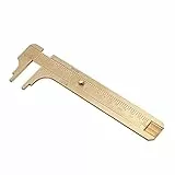 FTVOGUE Messschieber Messing Schieblehre Lineal Messwerkzeug Mini-Taschenlineal Doppel-Skalen mm/Zoll(100mm)