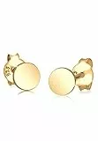 Elli Ohrringe Damen Kreis Basic Geo Trend in 925 Sterling Silber Vergoldet