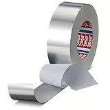 Aluminiumband - Tesa 60672 - Metallisches Dichtband Für Hohe Und Niedrige Temperaturen, Wasser- Und Dampfdicht, Gasbeständig, Robust, Geeignet Für Dauerhafte Reparaturen (50 mm x 10 m)