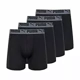 PUMA Herren 4 Pack Active Stretch Boxer Briefs Retroshorts, Schwarz, X-Large