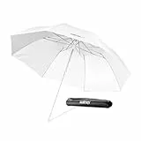 Walimex pro Mini Durchlichtschirm 91 cm Durchmesser, Fotoschirm faltbar auf 40 cm inkl. Transporttasche, Lichtformer für weiche Lichtcharakteristik, Studioschirm für Fotostudio