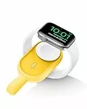 VEGER Externer Akku 1200 mAh, Mini Wireless Power Bank speziell für Apple Watch Series 9 8 7 6 5 4 3 2 SE Ultra/38/40/42/48 mm, mit integriertem USB-C-Kabel
