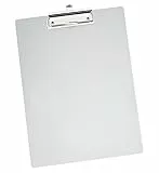 Wedo 57854 Klemmbrett A4 Metall, Aluminium Schreibplatte, Klammer, Aufhängeöse, abgerundete Ecken, silber