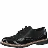 s.Oliver Damen Schnürschuh eleganter Brogue Halbschuh mit Lochmuster 5-23604-43, Größe:40 EU, Farbe:Schwarz