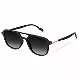 wearPro Sonnenbrille-Damen-polarisiert-Herren-UV400-Unisex-Sonnenbrillen-Trendy-Rechteckige-Retro-Klassisch-Groß-Ultraleicht-Vintage FüR Frauen-Autofahren Und Camping-Grau