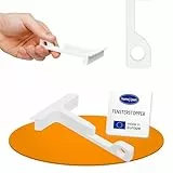 homeXpert Fensterfeststeller für Kippfenster, | 6er-Set in Weiß | Einfache Montage ohne Bohren, zur Sicherung von Kippfenstern, Fenster Offenhalter, Zuschlagschutz, Fensterstopper, Fensterschutz