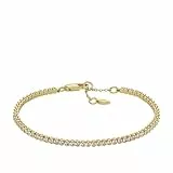 Fossil Damen-Gliederarmband All Stacked Up Metall goldfarben, JA7214710