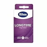 Ritex Kondome Longtime – länger lieben mit Doppel-Ring 8 Stück, Kondome für länger andauernde Liebesspiele mit konturierter Passform – vegan, dermatologisch getestet, Made in Germany