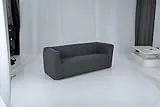 RELAX4LIFE Aufblasbares Sofa für 2 Personen, Luftsessel mit breiter Sitzfläche & Armlehnen, Relaxstuhl mit abnehmbarem Bezug für Wohnzimmer, Schlafzimmer und Arbeitszimmer (Grau)