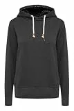 OXMO Ulrika Damen Kapuzenpullover Hoodie Pullover mit Kapuze, Größe:M, Farbe:Dark Grey Melange (201147)