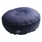 Tragbares aufblasbares Balance-Fußstützen-Kissen für Yoga und Fitness, mit wasserdichtem 40D-Nylonmaterial, leichtes Design und schnell aufblasbares Luftablassventil (dunkelblau)