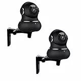 Wandhalterung Ständer Halter Kompatibel mit Litokam Little elf Überwachungskamera, 180 Grad Verstellbare Sicherheits Wand Halterung Deckenleuchte Kamera Klammern, 2 Pack(Schwarz)
