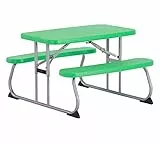 LIFETIME Campingtisch & Picknicktisch für Kinder | 83x90x53 cm Grün | Kunststoff Tisch inklusive Bank für den Outdoorbereich