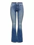 ONLY Damen Onlblush Life Mid Flared Bb Rea1319 Noos Jeans, Medium Blue Denim, L / 32L EU