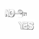 Laimons Damen-Ohrstecker YES NO glanz Sterling Silber 925