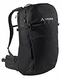 VAUDE Wanderrucksack Wizard Schwarz 24+4, wasserabweisender Rucksack Damen & Herren, komfortabler Trekkingrucksack mit durchdachtem Tragesystem & praktischer Fächeraufteilung