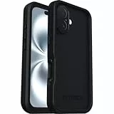 OtterBox Frē Series MagSafe Hülle für iPhone 16, Wasserdicht (IP68), stoßfest, schmutzabweisend, Hülle mit integriertem Displayschutz, 5X getestet nach Militärstandard, Schwarz