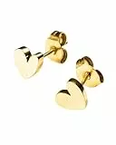 PURELEI® Tiny Heart Ohrringe (Gold) – Damenohrringe aus langlebigem Edelstahl (14K vergoldet) – Wasserfeste Ohrringe Damen – Modeschmuck für deinen individuellen Look
